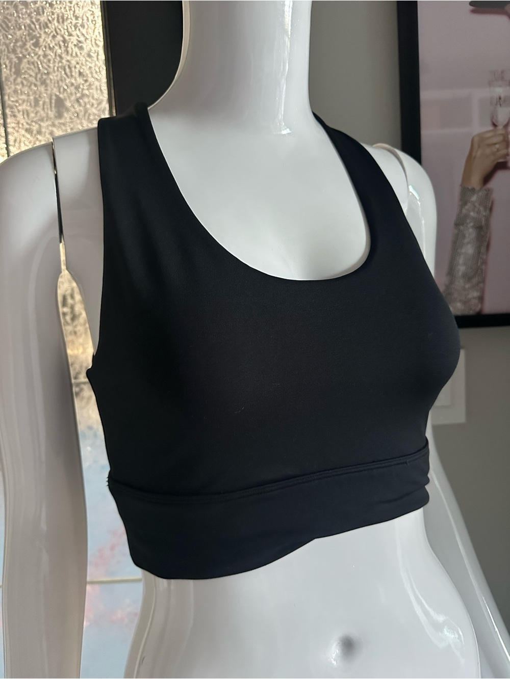 Mia West Women's Black Scoop Neck Sports Bra - Brand